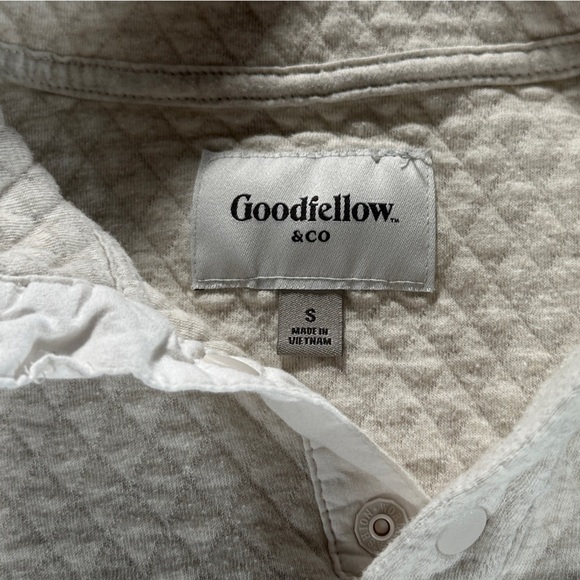 Goodfellow & Co Men's 1/4 Front Snap Quilted Sweatshirt. Sz small - Picture 4 of 6